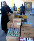 Waiting to Load Up at the Food Bank