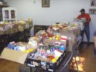Sorting food boxes for familes