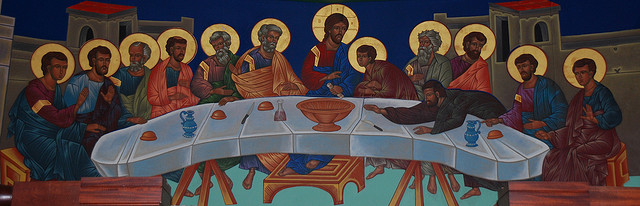 The Last Supper of Christ with His disciples