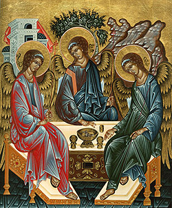 Orthodox icon - God Trinity - Father, Son, Holy Spirit