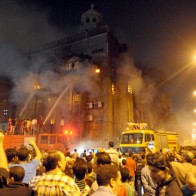 Egyptian Coptic Church on Fire