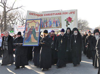Orthodox Christian bishops hierarchs priests March for Life