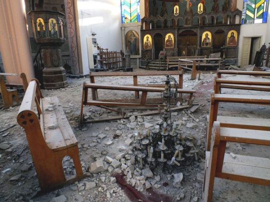 Orthodox Church in Syria destroyed by Islamic fighters