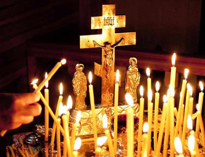 Orthodox Church Holy Week Cross Candles