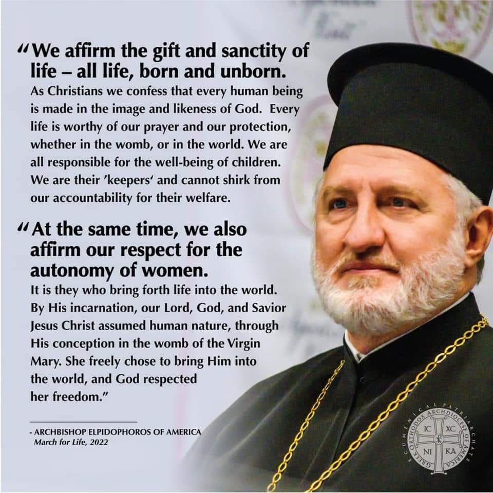 Archbishop Elpidophoros Pro-Abortion Blasphemous Message