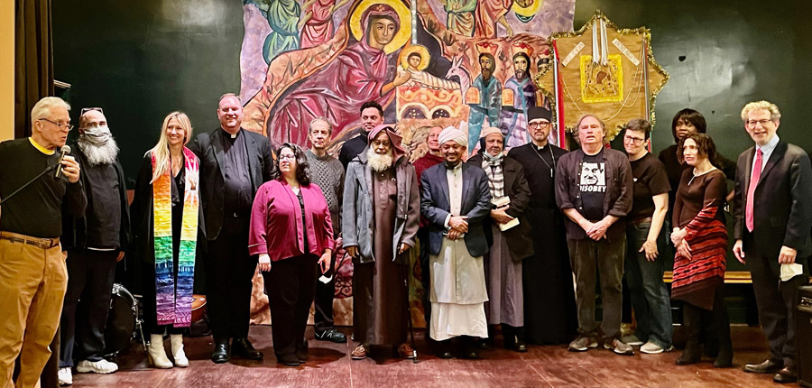 Fr. Christopher Calin Hides His Cross for Photo Op at Interfaith Celebration